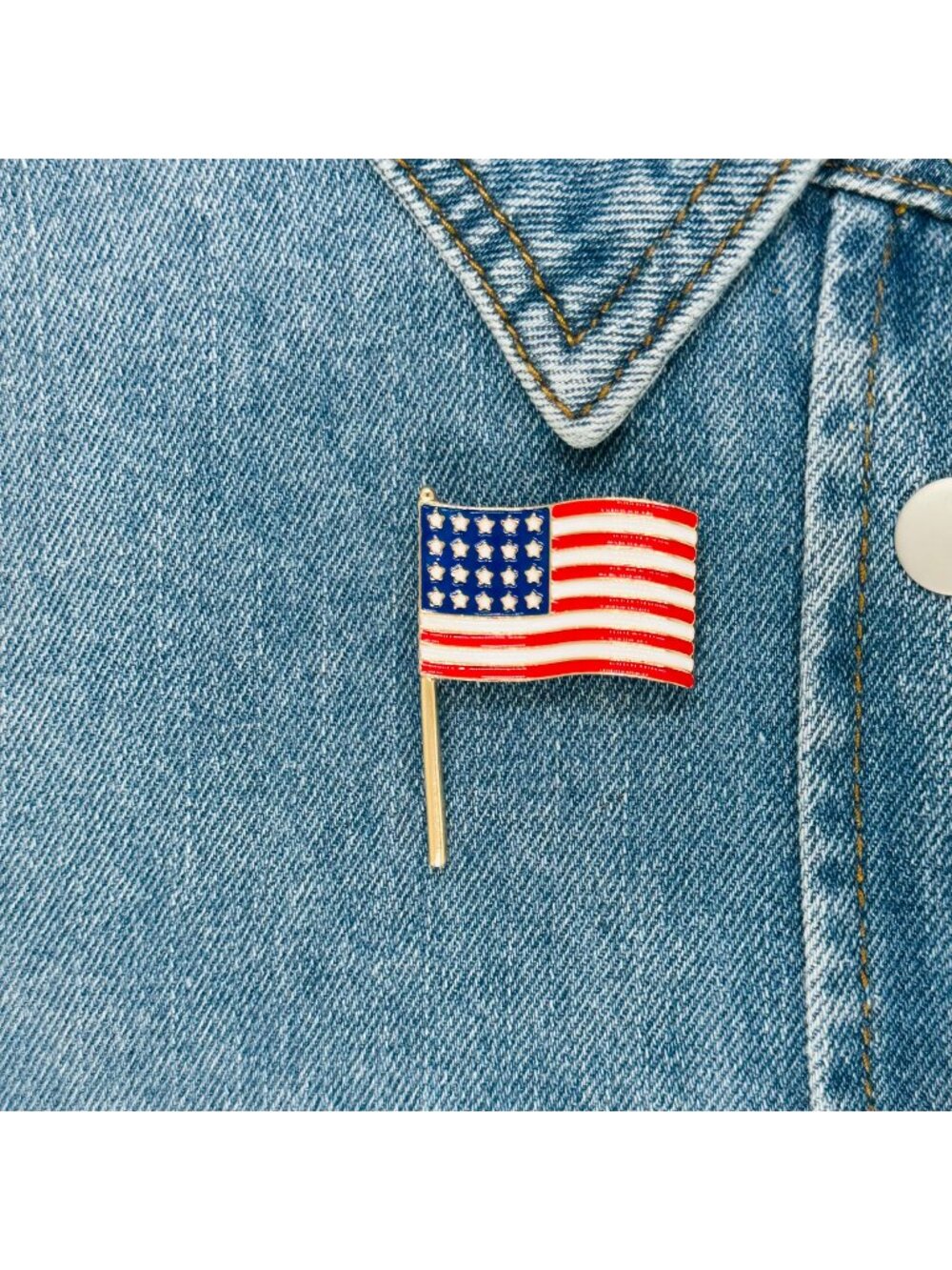 🇺🇸USA American Flag Pin Classic Enamel Brooches National Flag Metal Lapel Pin